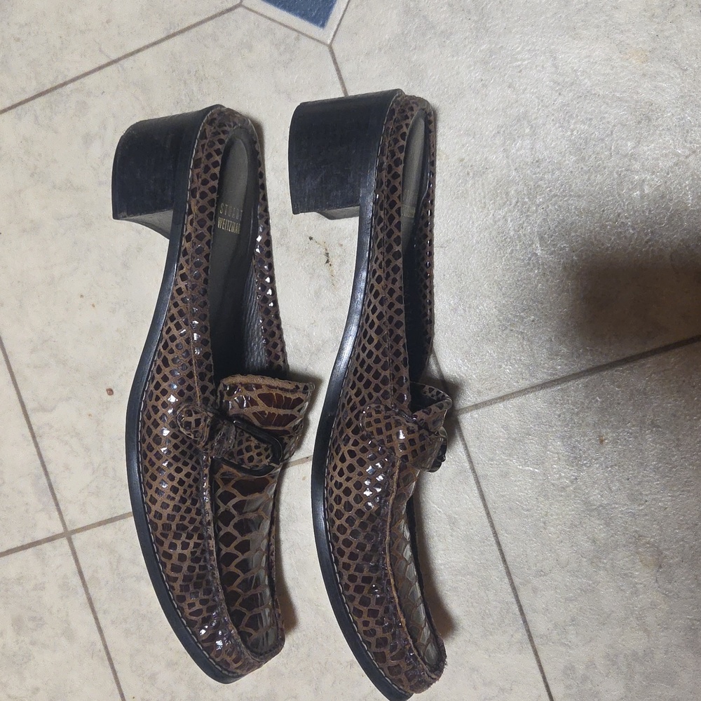 Stuart Weitzman brown slip on shoes size 10N - Picture 3 of 11